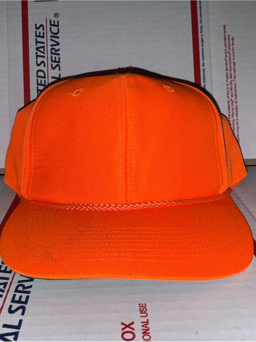 Safety Orange rope trucker hat Snapback baseball Cap unisex plain blank